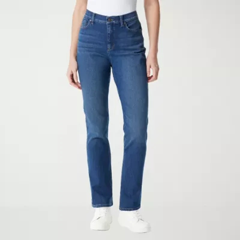 Gloria Vanderbilt Amanda Womens High Rise Tapered Leg Jean