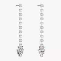 Monet Jewelry Timeless Silver Tone Womens Glass Hypoallergenic Drop Earrings