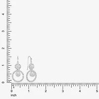 Monet Jewelry Timeless Silver Tone Womens Glass Simulated Pearl Round Drop Earrings