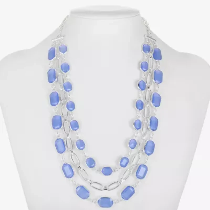 Liz Claiborne Multi Layer Womens 18 Inch Collar Necklace