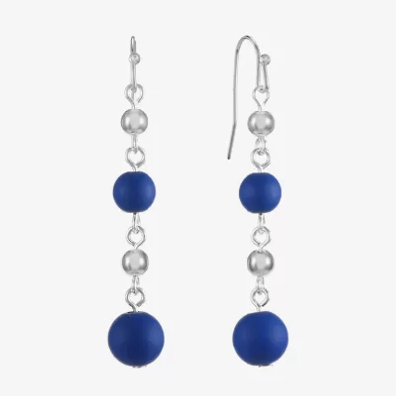 Liz Claiborne Matte Womens Round Drop Earrings
