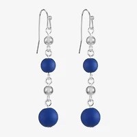 Liz Claiborne Matte Womens Round Drop Earrings