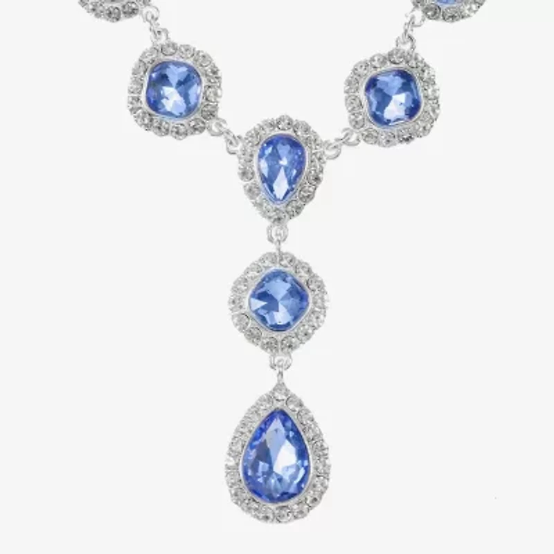 Monet Jewelry Halo Womens Glass 17 Inch Y Necklaces