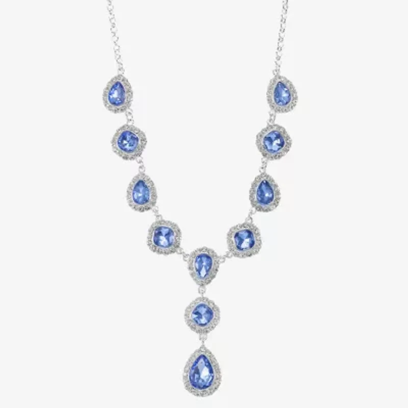Monet Jewelry Halo Womens Glass 17 Inch Y Necklaces