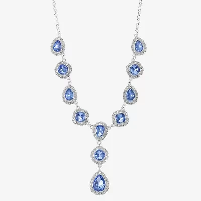 Monet Jewelry Halo Womens Glass 17 Inch Y Necklaces