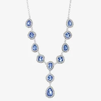 Monet Jewelry Halo Womens Glass 17 Inch Y Necklaces