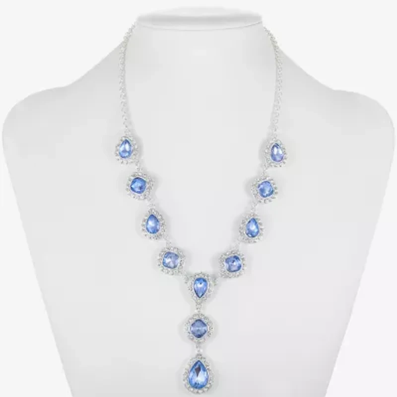 Monet Jewelry Halo Womens Glass 17 Inch Y Necklaces