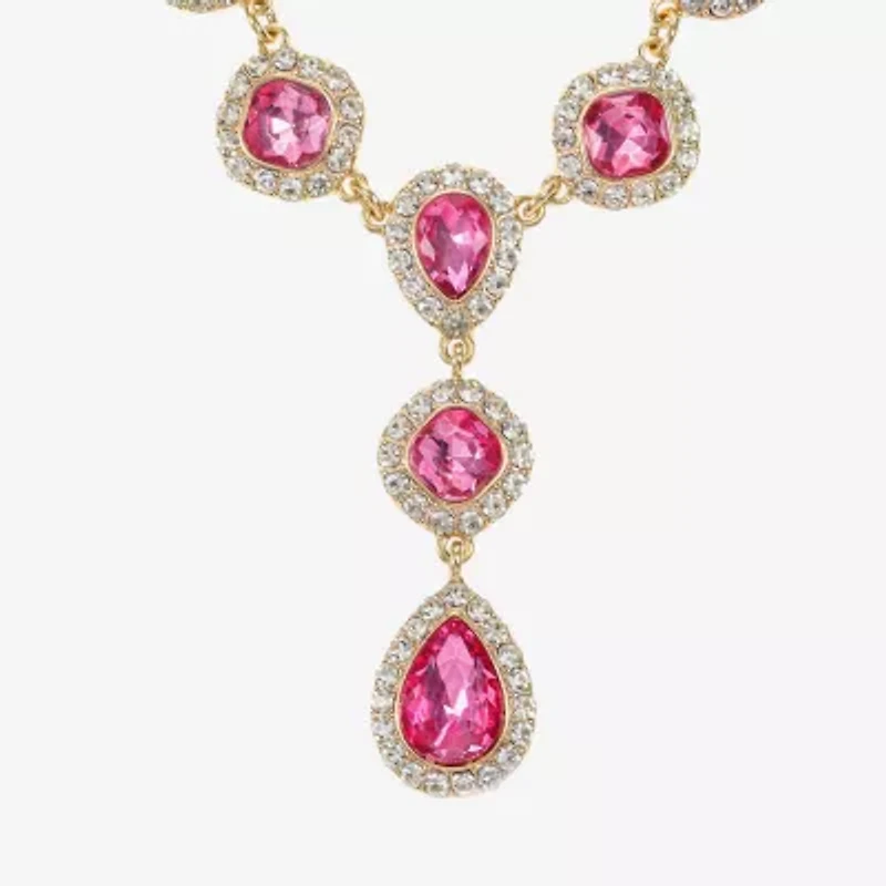 Monet Jewelry Halo Womens Glass 17 Inch Y Necklaces