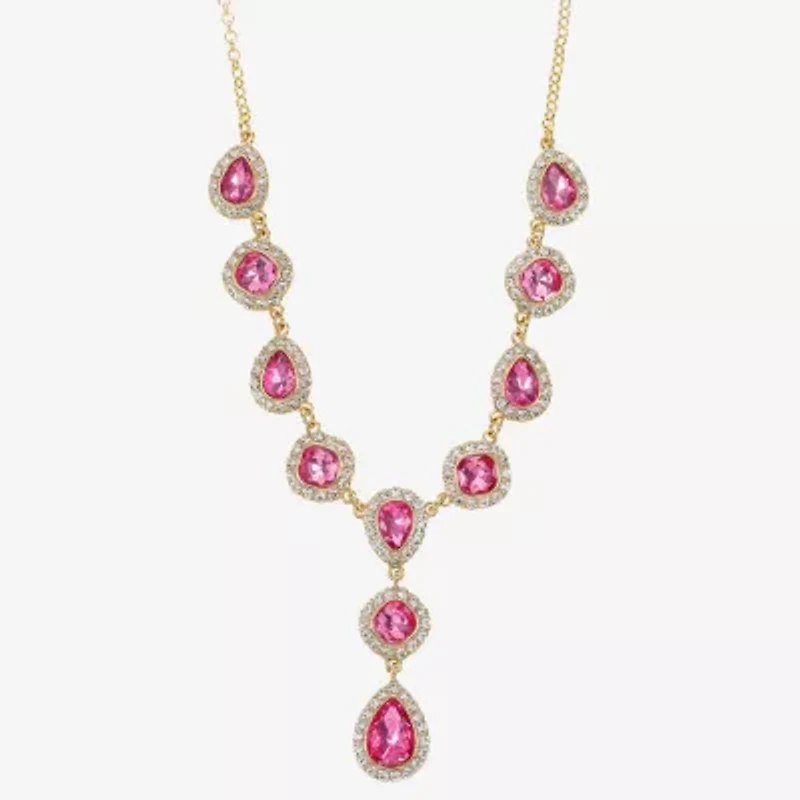 Monet Jewelry Halo Womens Glass 17 Inch Y Necklaces