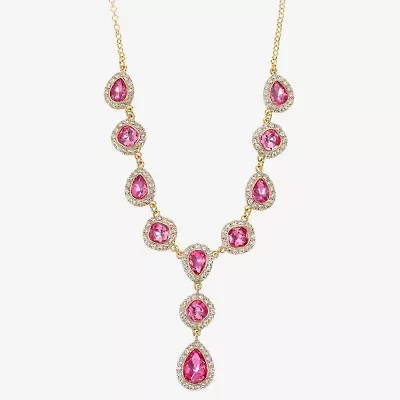 Monet Jewelry Halo Womens Glass 17 Inch Y Necklaces