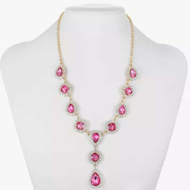 Monet Jewelry Halo Womens Glass 17 Inch Y Necklaces