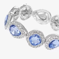 Monet Jewelry Halo Womens Glass Pear Cushion Stretch Bracelet