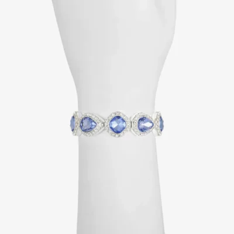 Monet Jewelry Halo Womens Glass Pear Cushion Stretch Bracelet