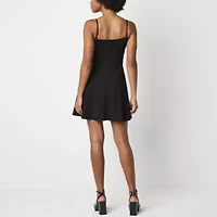 Emerald Sundae Womens Juniors Sleeveless Fit + Flare Dress