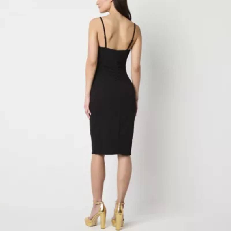 Emerald Sundae Womens Sleeveless Casual Juniors Bodycon Dress