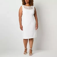 Maya Brooke Womens Plus Jacket Dress