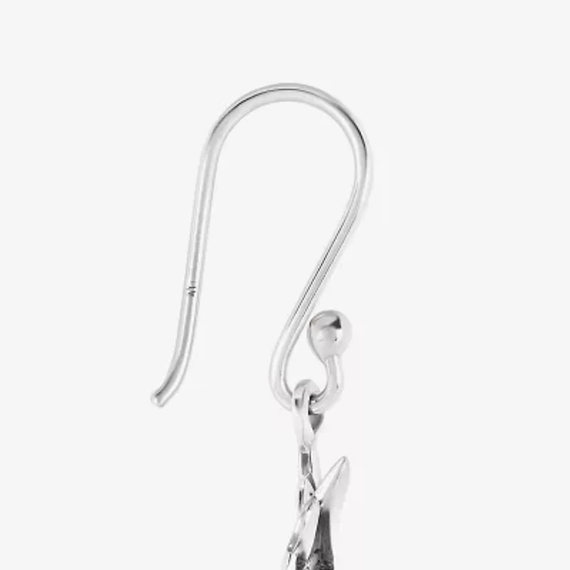Bali Inspired Hummingbird Womens Gray Abalone Sterling Silver Drop Earrings