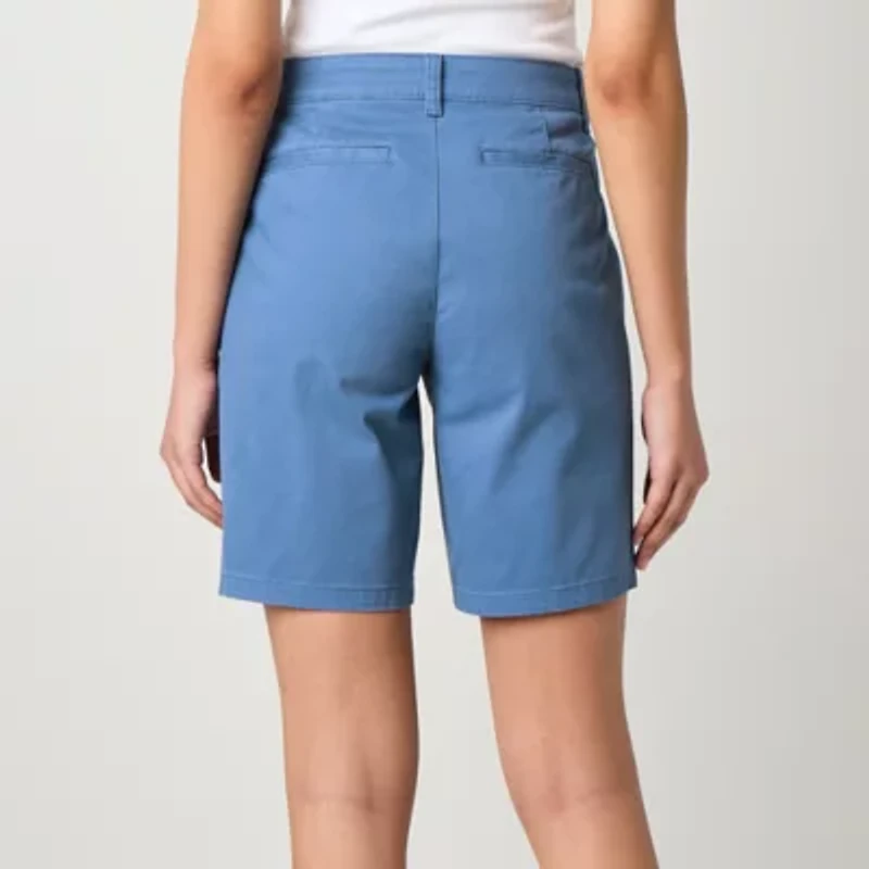 a.n.a Womens 9" Mid Rise Chino Short
