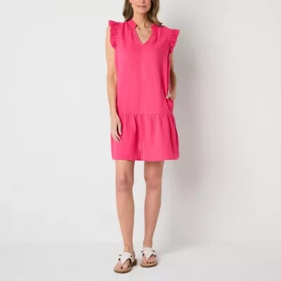 St. John's Bay Womens Short Sleeve Shift Dress