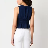 a.n.a Soft Drape Womens V Neck Sleeveless Vest