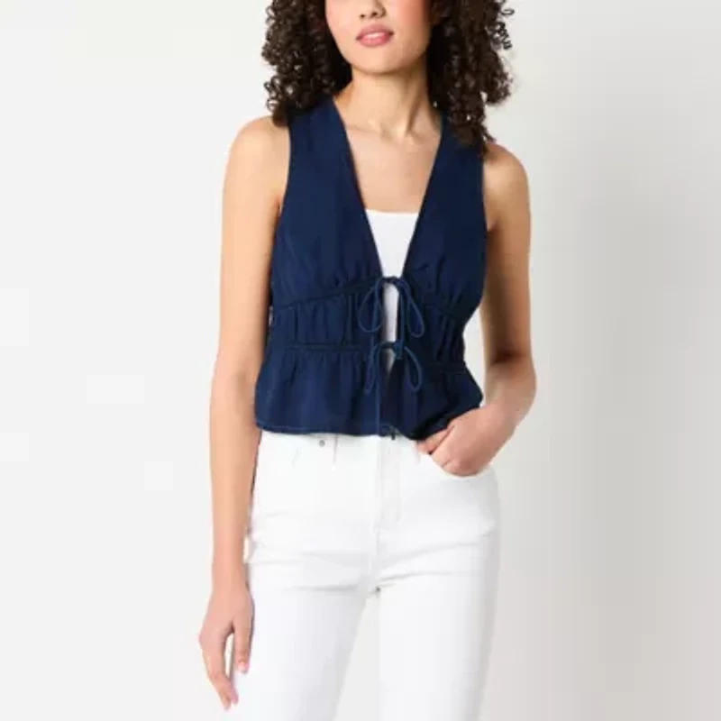 a.n.a Soft Drape Womens V Neck Sleeveless Vest