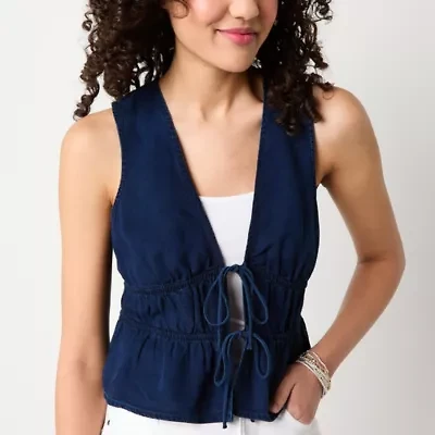 a.n.a Soft Drape Womens V Neck Sleeveless Vest