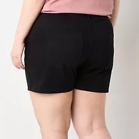 a.n.a. Womens Highest Rise 4.5" Utility Chino Short - Plus