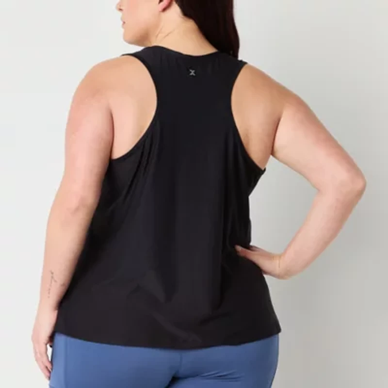 Xersion Womens U Neck Sleeveless Performance Tank Top Plus