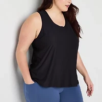 Xersion Womens U Neck Sleeveless Performance Tank Top Plus