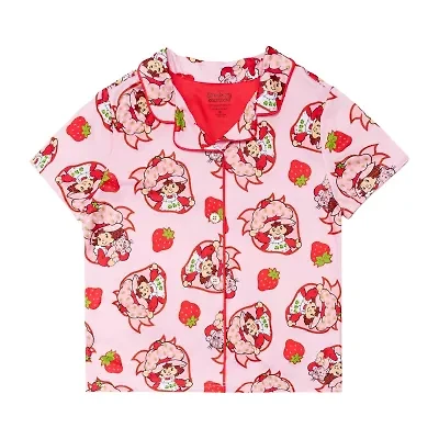 Little & Big Kid Girls Strawberry Shortcake V-Neck Short Sleeve 2-pc. Pajama Sets