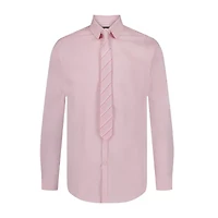 Van Heusen Little & Big Kid Boys Stretch Fabric Long Sleeve Point Collar Shirt + Tie Set