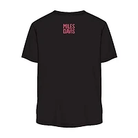 Hope & Wonder Black History Month Miles Davis Mens Crew Neck Short Sleeve Regular Fit Graphic T-Shirt