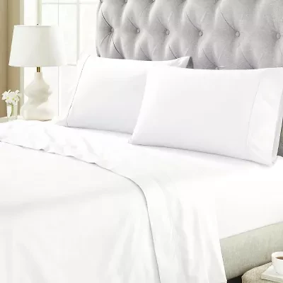 SUPERIOR® Gina Organic Percale Crisp Breathable 300tc Deep Pocket Sheet Set