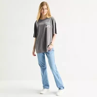 Formula 1 Womens Juniors Crew Neck Short Sleeve Oversized Graphic T-Shirt