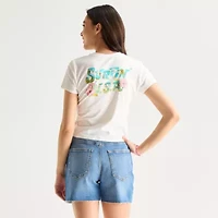 Beach Boys Baby Tee Womens Juniors Crew Neck Short Sleeve Fitted Graphic T-Shirt