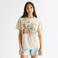 Boyfriend Tee Womens Juniors Crew Neck Short Sleeve Loose Fit Toy Story Graphic T-Shirt