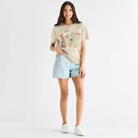 Boyfriend Tee Womens Juniors Crew Neck Short Sleeve Loose Fit Toy Story Graphic T-Shirt