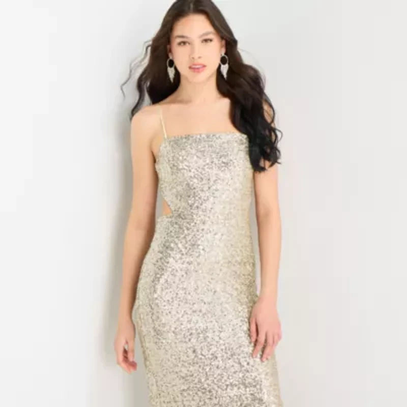 Emerald Sundae Womens Juniors Sleeveless Bodycon Dress