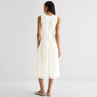 Isabel & Nina Womens Sleeveless Fit + Flare Dress