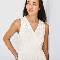 Isabel & Nina Womens Sleeveless Fit + Flare Dress