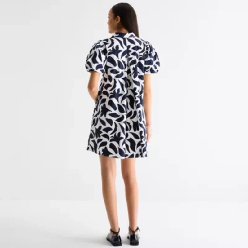 Sam And Jess Womens Short Sleeve Abstract Shift Dress