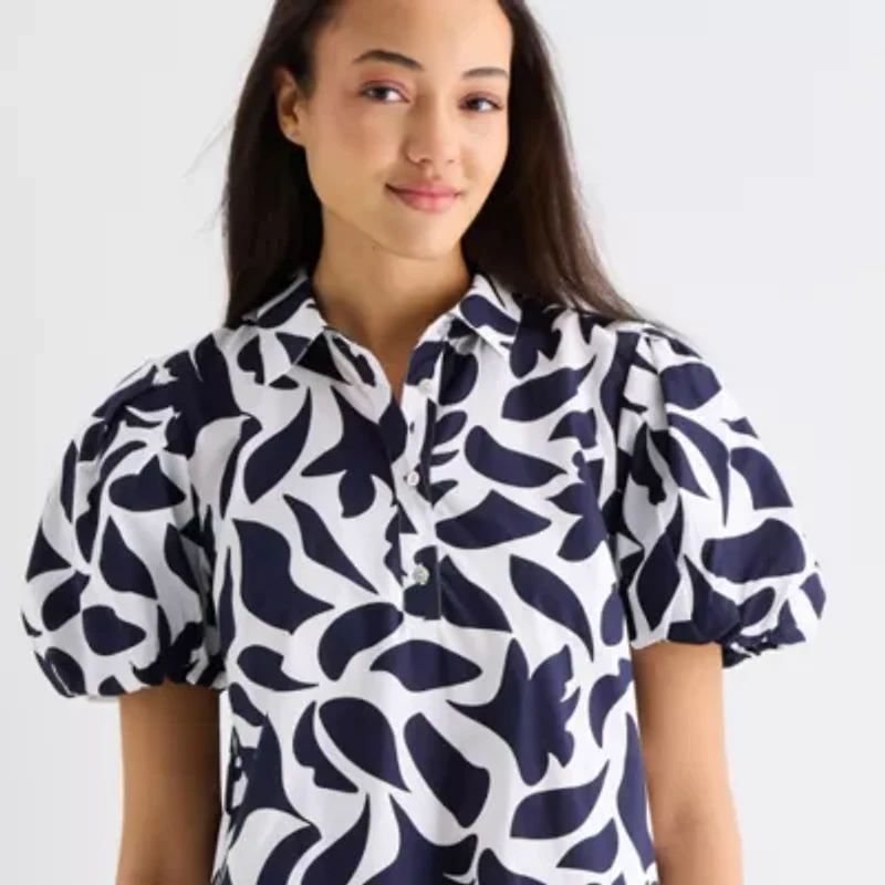 Sam And Jess Womens Short Sleeve Abstract Shift Dress