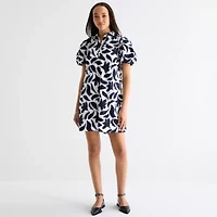 Sam And Jess Womens Short Sleeve Abstract Shift Dress