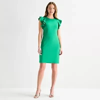 Marc New York Womens Sleeveless Sheath Dress