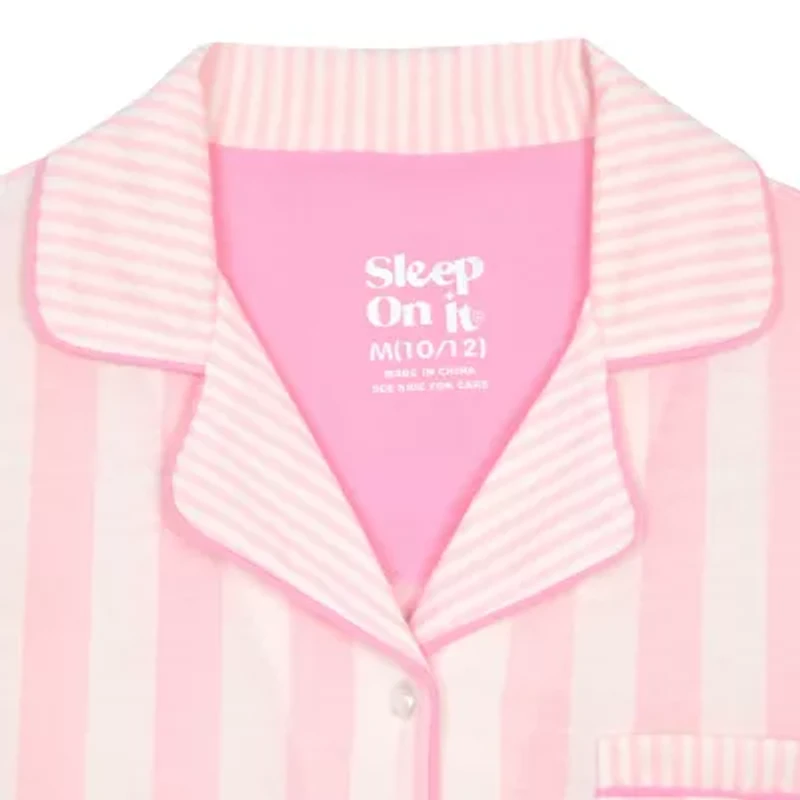 Sleep On It Little & Big Kid Girls Short Sleeve 2-pc. Pajama Sets