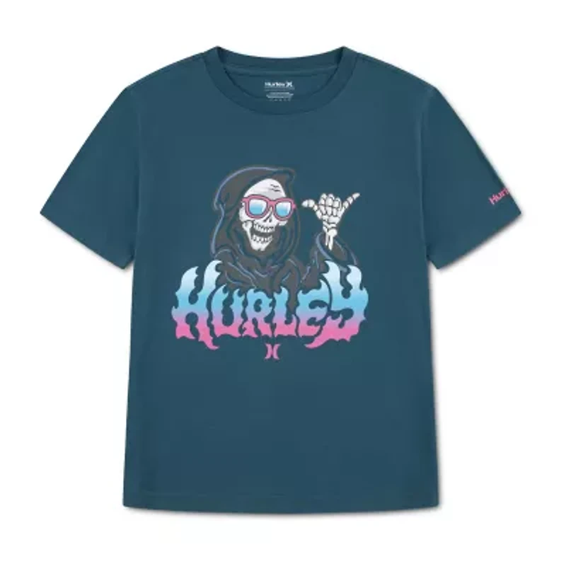 Hurley Big Kid Boys Crew Neck Short Sleeve Regular Fit Graphic T-Shirt