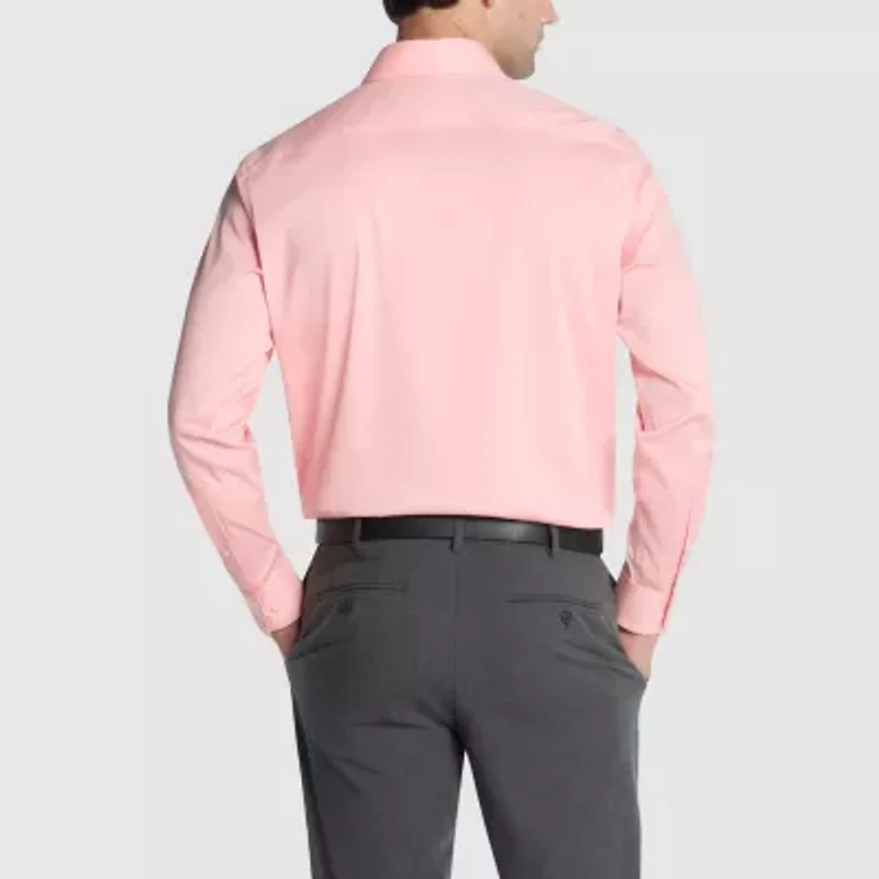 Van Heusen Ultra Flex Mens Regular Fit Stretch Fabric Wrinkle Free Long Sleeve Dress Shirt