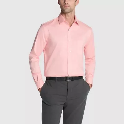 Van Heusen Ultra Flex Mens Regular Fit Stretch Fabric Wrinkle Free Long Sleeve Dress Shirt