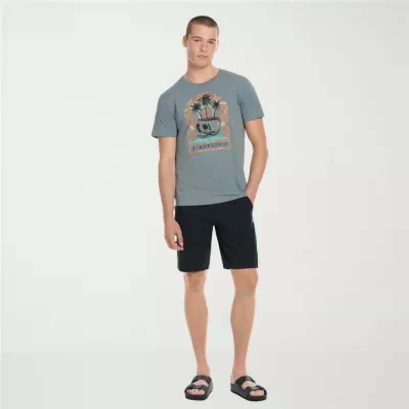 Hurley Mens Crew Neck Short Sleeve Regular Fit Graphic T-Shirt