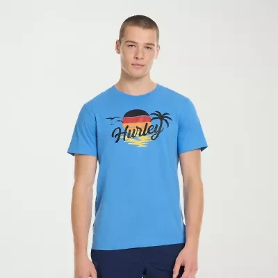 Hurley Mens Crew Neck Short Sleeve Regular Fit Graphic T-Shirt